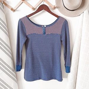 Anthropologie Saturday Sunday Henley Long Sleeve Sweater